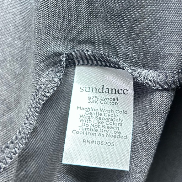 Sundance Charcoal Long Sleeve V-Neck Top - Picture 4 of 5